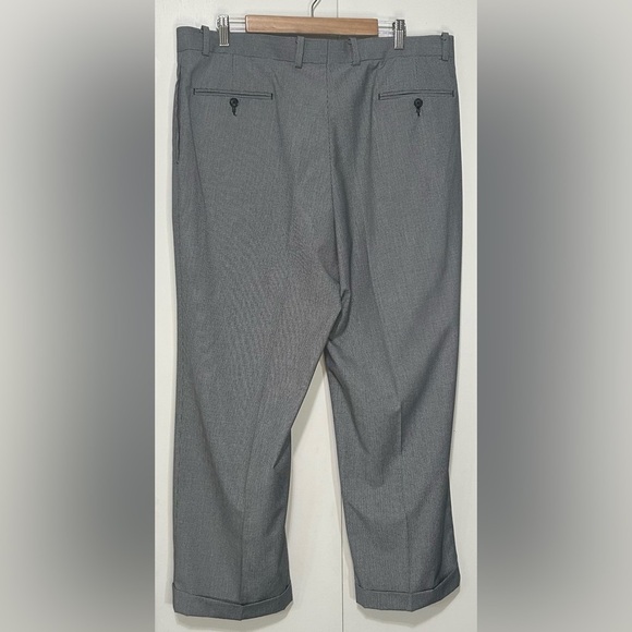 Sean John Fine Tailored Black and White Small Checked Pleated Trousers 40Wx30L - Picture 5 of 14